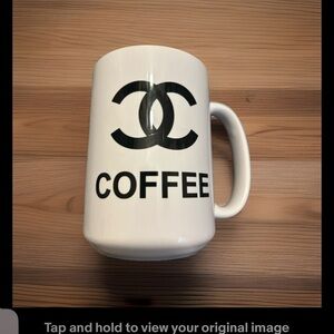 Chanel-Inspired White Coffee Mug